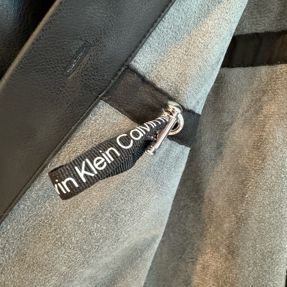 Calvin Klein Faux Leather Shacket Jacket - Picture 5 of 8